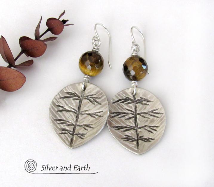 Silver Birch Leaf Earrings – Mountain Metalcraft