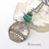 Turquoise and Sterling Silver Necklace - Handcrafted Southwestern Style Jewelry 
