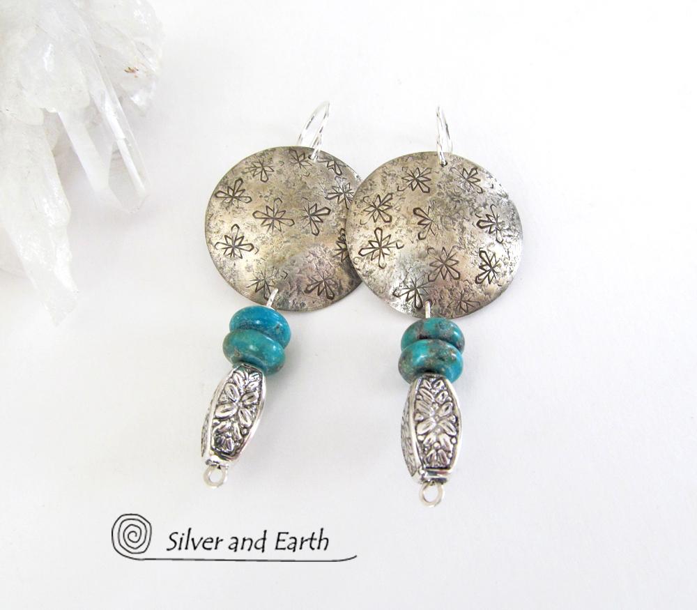 Turquoise Crescent Moon Earrings, Bohemian Turquoise Earrings – Fabulous  Creations Jewelry