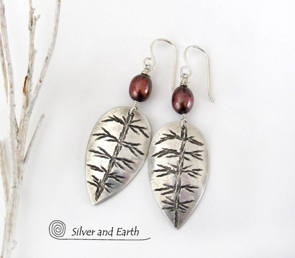 Small Rust-Colored Leaf Earrings – League of NH Craftsmen